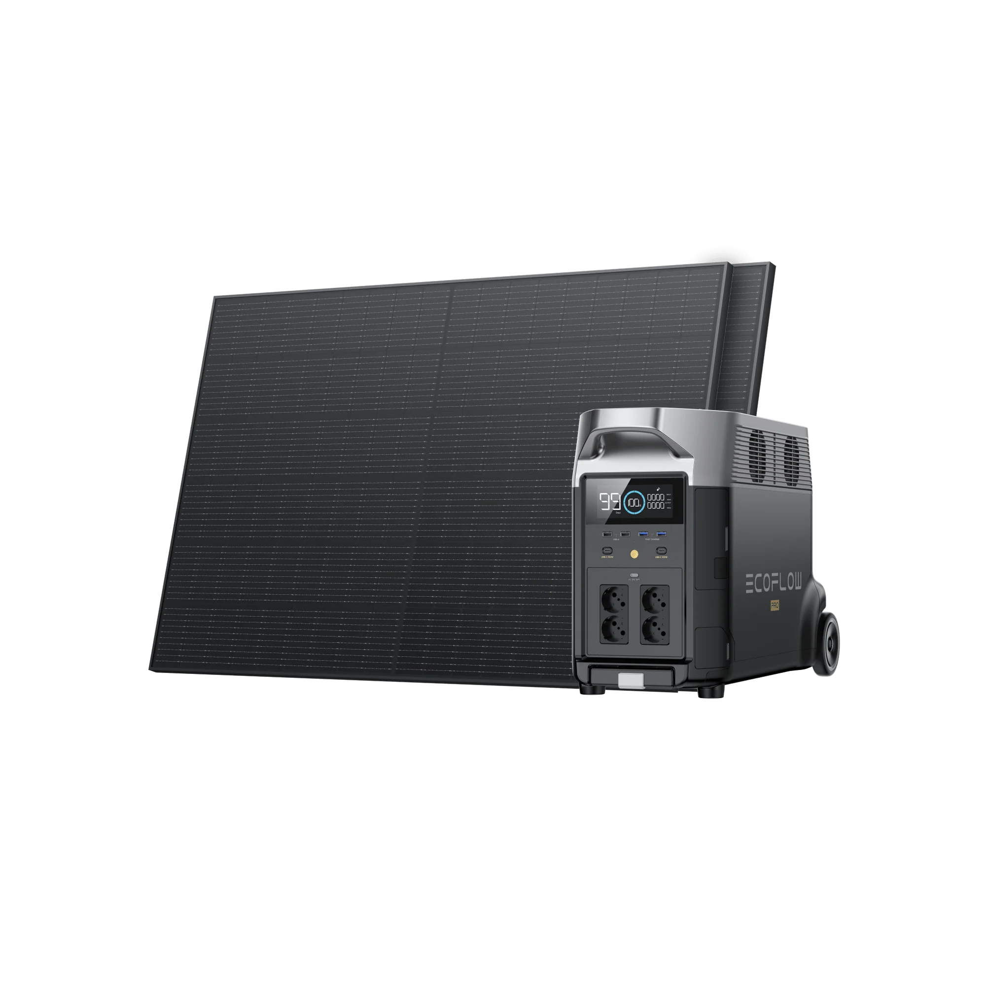 EcoFlow PowerStream Soft Bundle (Delta Pro + 800W Microwechselrichter + 2 x 400W starres Solarpanel)