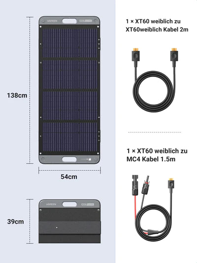 UGREEN Faltbares Solarpanel 100W B-Ware