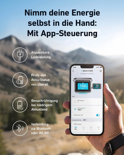 Anker SOLIX C1000 PowerStation+1x Zusatzakku BP1000 | 2112 Wh 1800 W