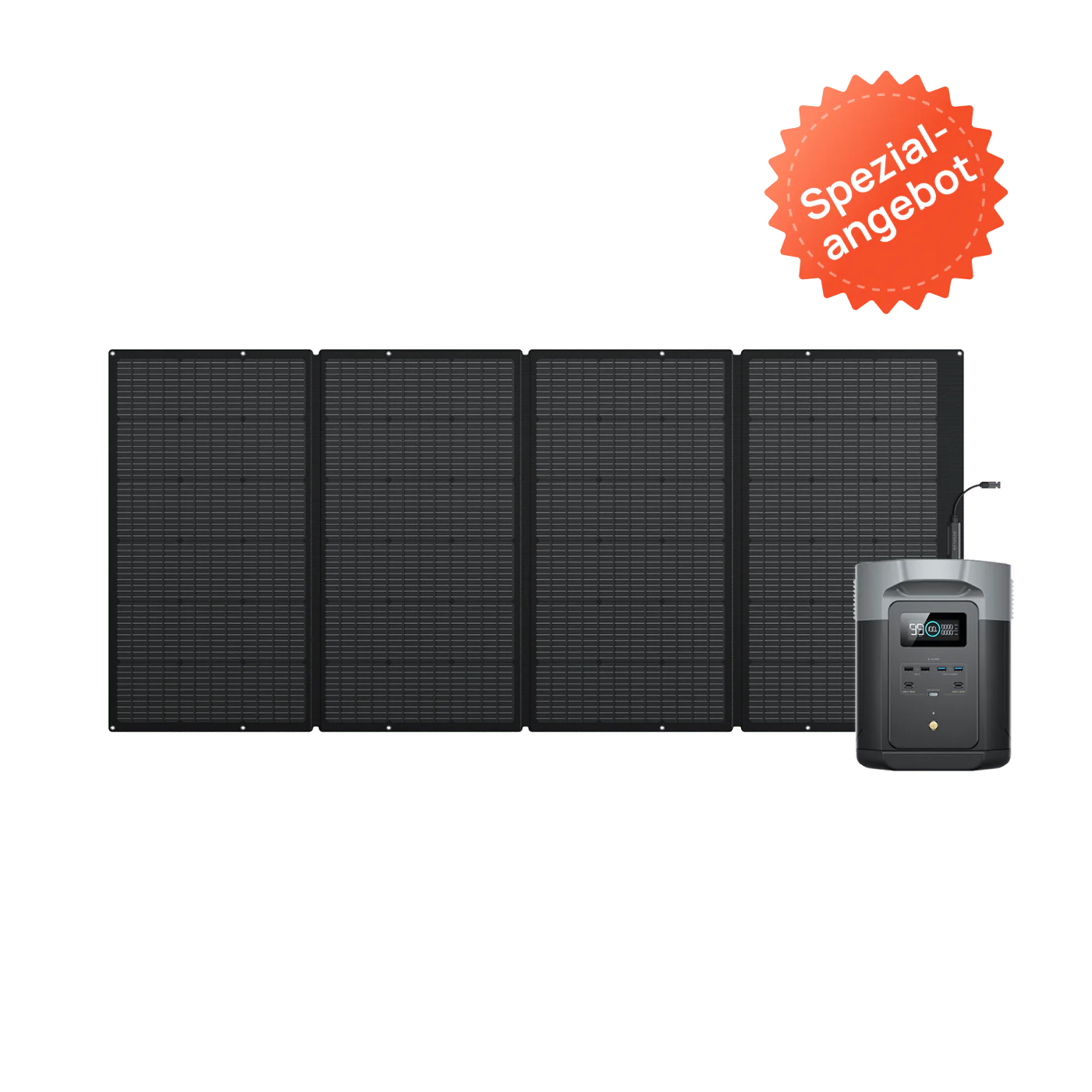 EcoFlow Solarpanel Bundle (Delta 2 Max Powerstation + 400W Tragbares Solarpanel)