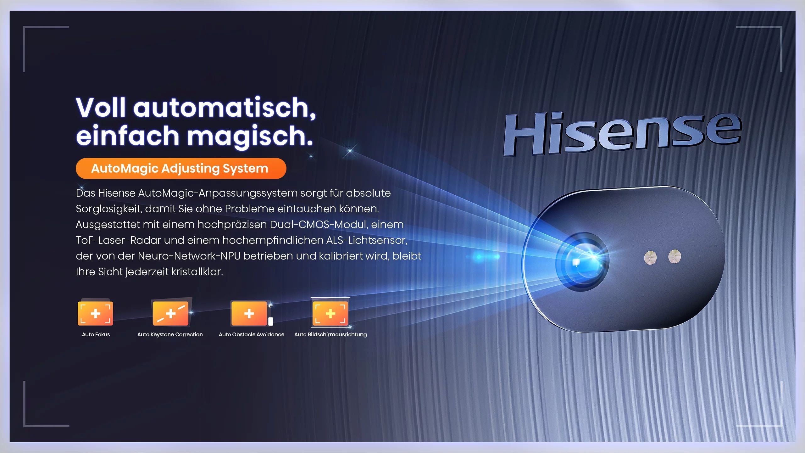 Hisense C1 Trichroma 4K Laser Smart Mini Projektor