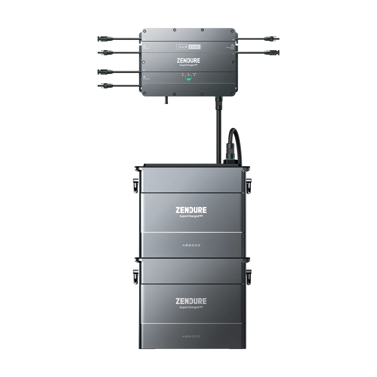 Zendure SolarFlow Set Balkonkraftwerk PV HUB 2000 mit AB1000 / AB2000 Zusatzbatterie