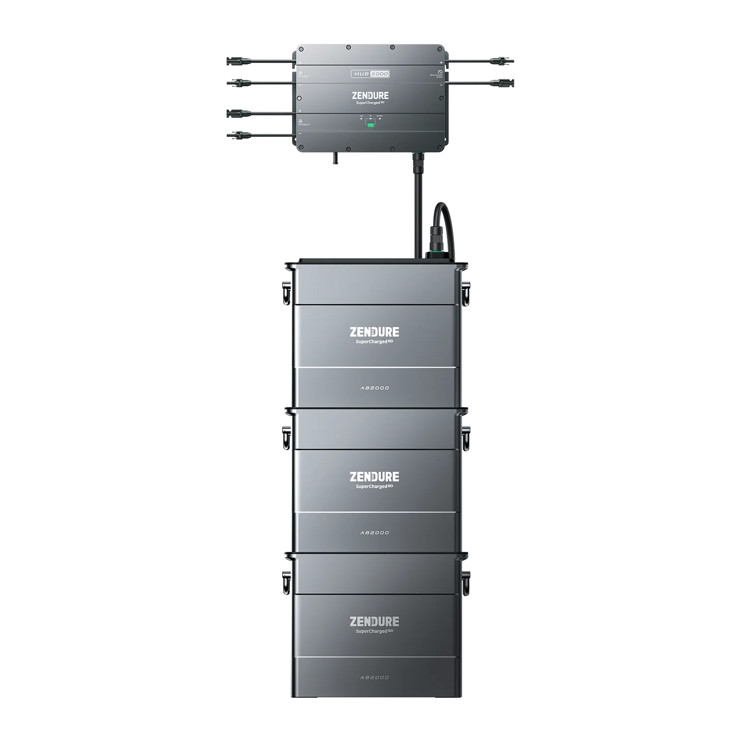 Zendure SolarFlow Set Balkonkraftwerk PV HUB 2000 mit AB1000 / AB2000 Zusatzbatterie