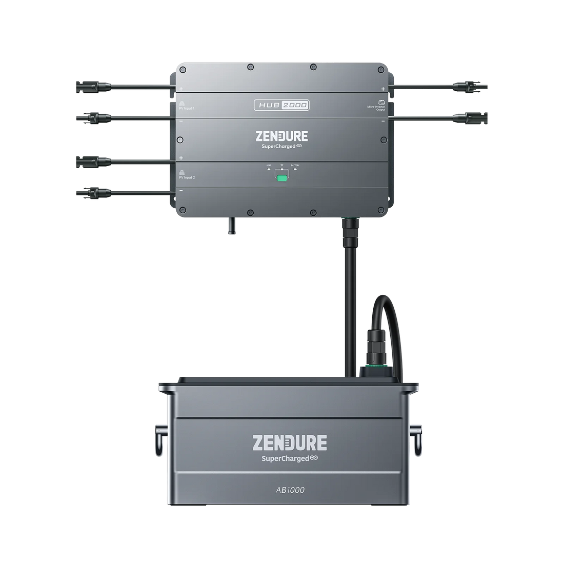 Zendure SolarFlow Set Balkonkraftwerk PV HUB 2000 mit AB1000 / AB2000 Zusatzbatterie
