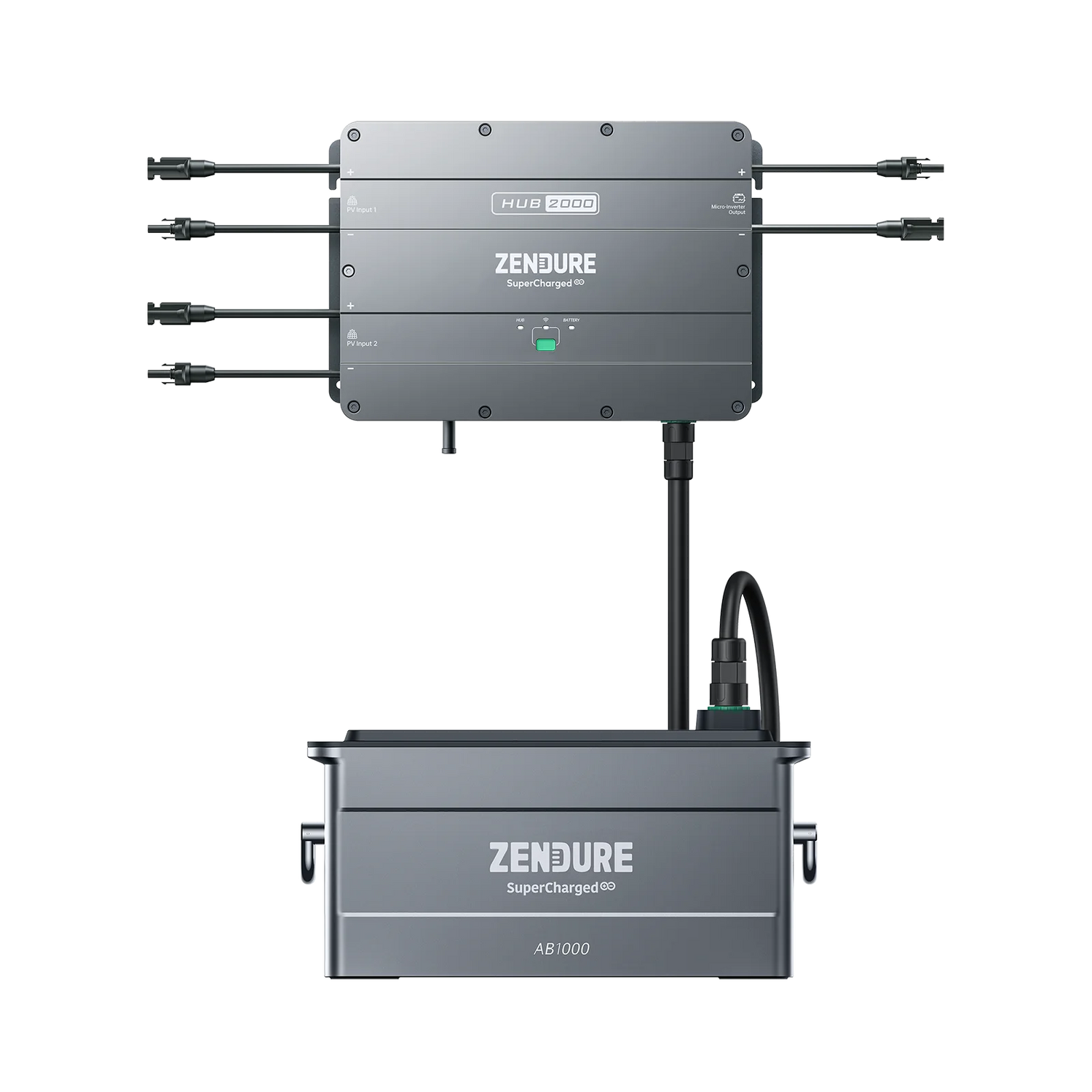 Zendure SolarFlow Set Balkonkraftwerk PV HUB 2000 mit AB1000 / AB2000 Zusatzbatterie