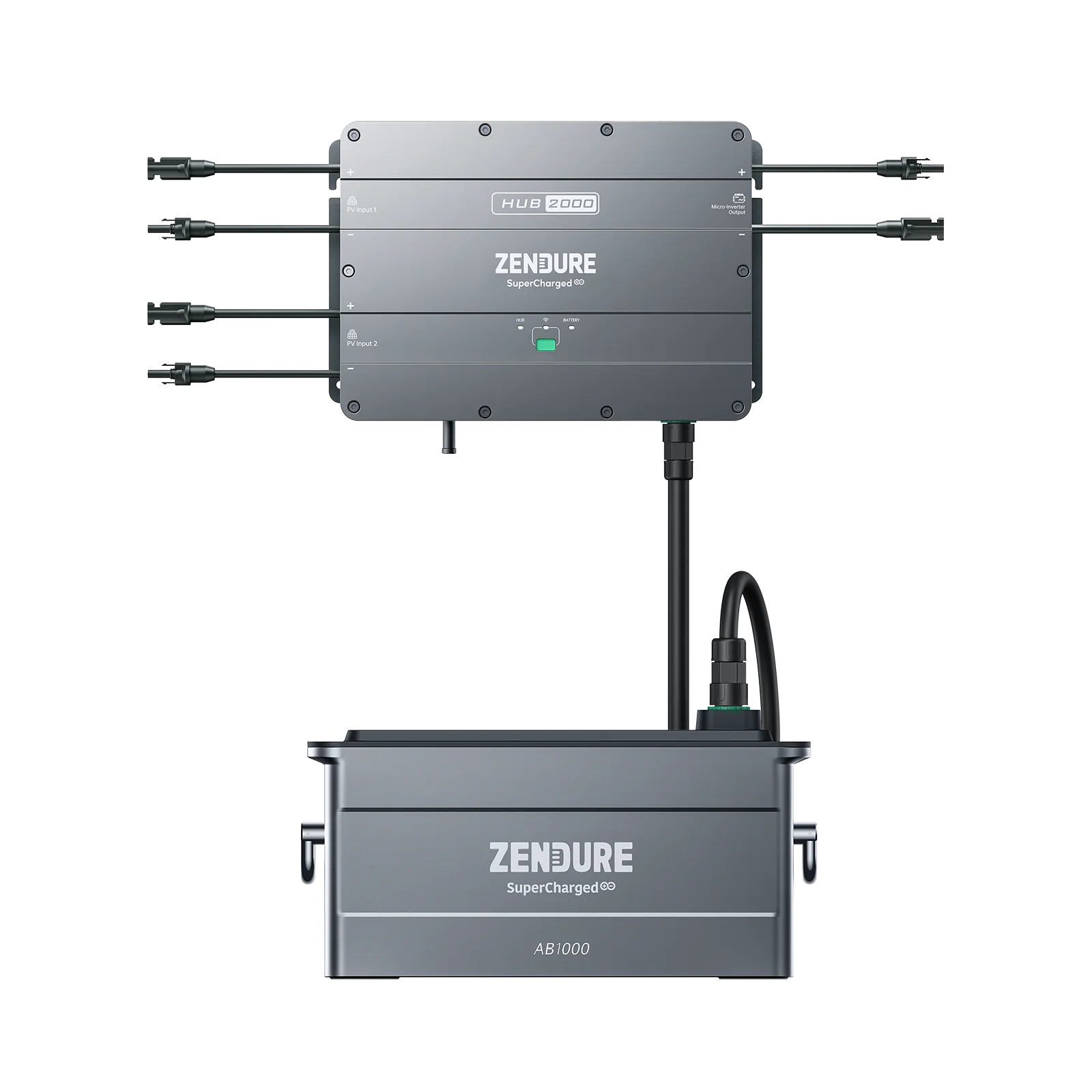 Zendure SolarFlow Set Balkonkraftwerk PV HUB 2000 mit AB1000 / AB2000 Zusatzbatterie