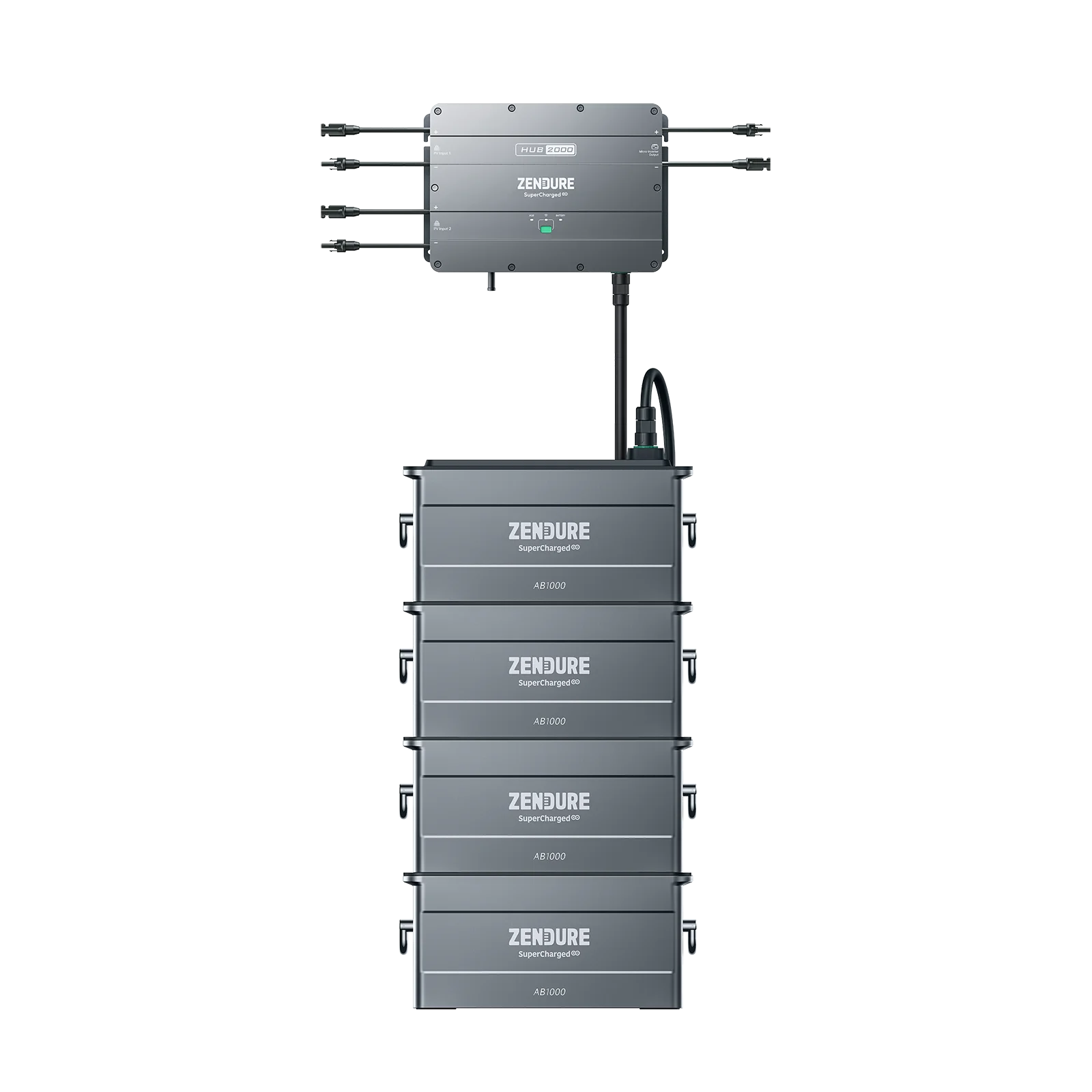 Zendure SolarFlow Set Balkonkraftwerk PV HUB 2000 mit AB1000 / AB2000 Zusatzbatterie